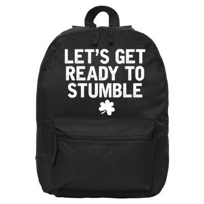 Let's Get Ready To Stumble Funny St Patrick's Day 16 in Basic Backpack