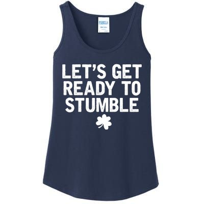 Let's Get Ready To Stumble Funny St Patrick's Day Ladies Essential Tank