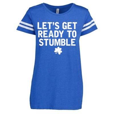 Let's Get Ready To Stumble Funny St Patrick's Day Enza Ladies Jersey Football T-Shirt