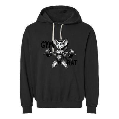 Lady Gym Rat Workout Garment-Dyed Fleece Hoodie