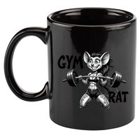 Lady Gym Rat Workout 11oz C Handle Ceramic Mug