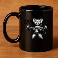 Lady Gym Rat Workout 11oz C Handle Ceramic Mug