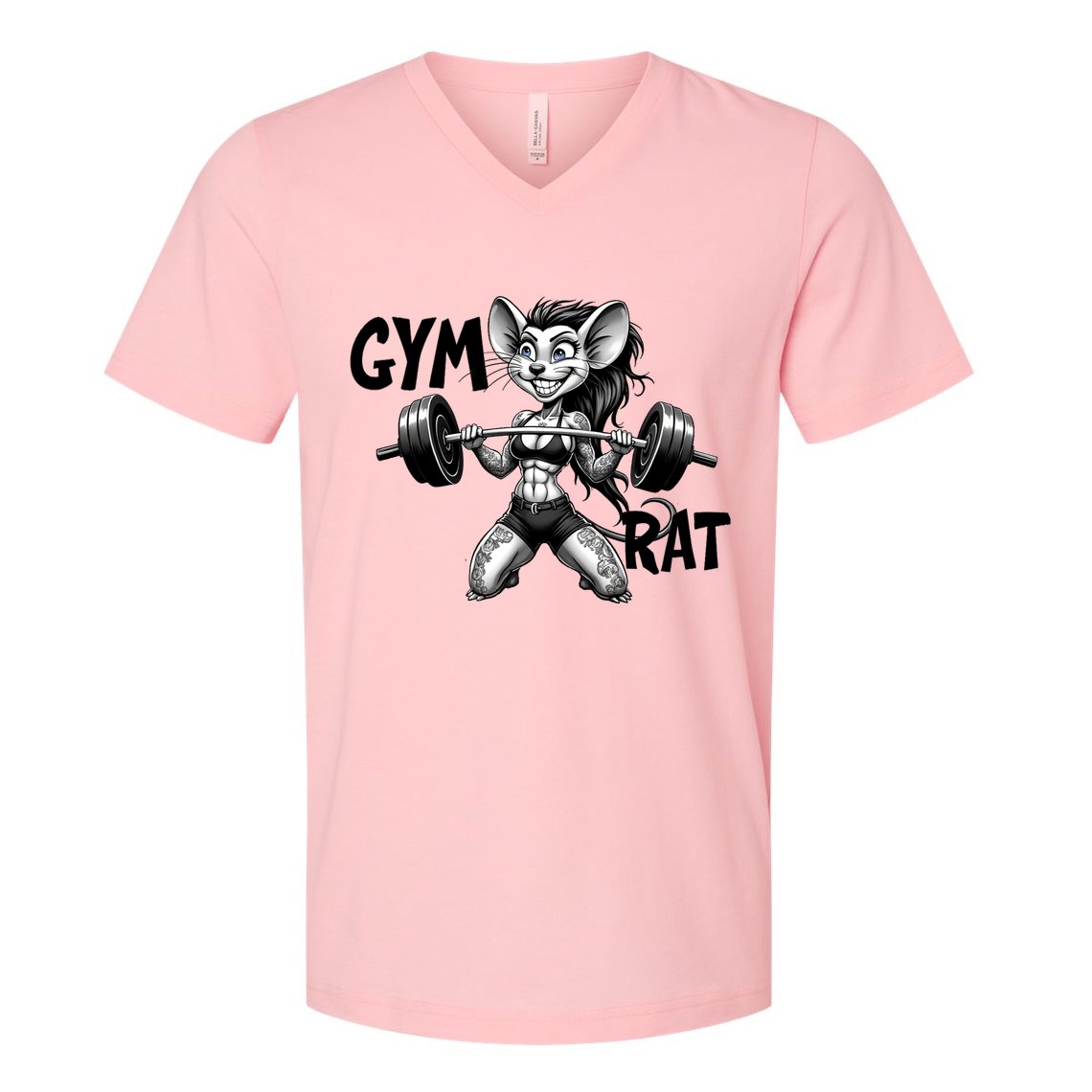 Lady Gym Rat Workout V-Neck T-Shirt