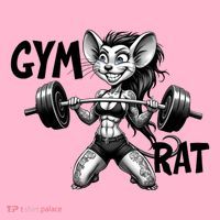Lady Gym Rat Workout Womens T-Shirt