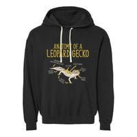 Leopard Gecko Reptile Pet Anatomy Of A Leopard Gecko Garment-Dyed Fleece Hoodie