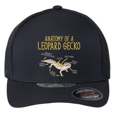 Leopard Gecko Reptile Pet Anatomy Of A Leopard Gecko Flexfit Unipanel Trucker Cap