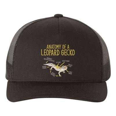 Leopard Gecko Reptile Pet Anatomy Of A Leopard Gecko Yupoong Adult 5-Panel Trucker Hat