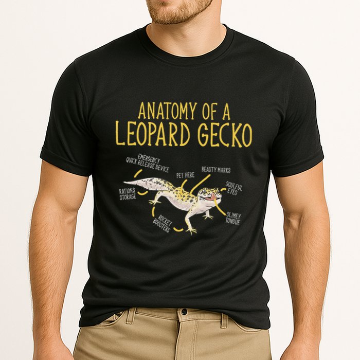 Leopard Gecko Reptile Pet Anatomy Of A Leopard Gecko Performance Shirt
