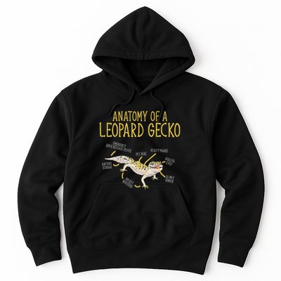 Leopard Gecko Reptile Pet Anatomy Of A Leopard Gecko Hoodie