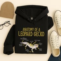 Leopard Gecko Reptile Pet Anatomy Of A Leopard Gecko Hoodie