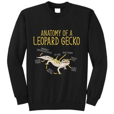 Leopard Gecko Reptile Pet Anatomy Of A Leopard Gecko Sweatshirt