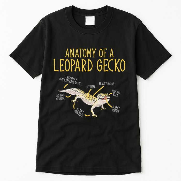 Leopard Gecko Reptile Pet Anatomy Of A Leopard Gecko Tall T-Shirt