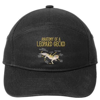 Leopard Gecko Reptile Pet Anatomy Of A Leopard Gecko 7-Panel Snapback Hat