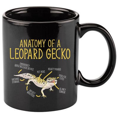Leopard Gecko Reptile Pet Anatomy Of A Leopard Gecko 11oz C Handle Ceramic Mug