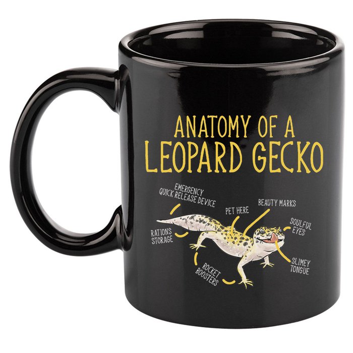 Leopard Gecko Reptile Pet Anatomy Of A Leopard Gecko 11oz C Handle Ceramic Mug