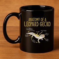 Leopard Gecko Reptile Pet Anatomy Of A Leopard Gecko 11oz C Handle Ceramic Mug