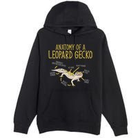 Leopard Gecko Reptile Pet Anatomy Of A Leopard Gecko Premium Pullover Hoodie