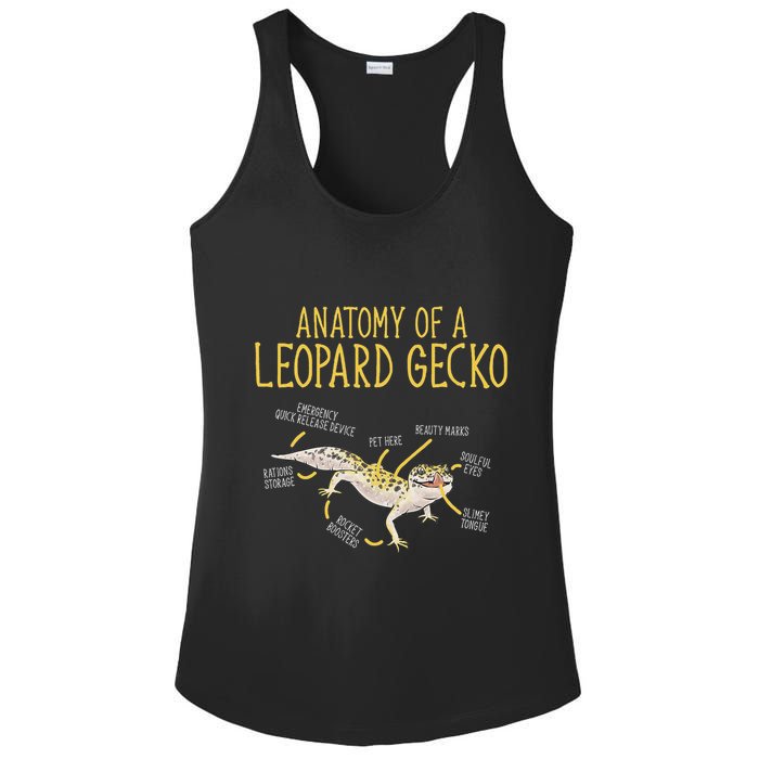 Leopard Gecko Reptile Pet Anatomy Of A Leopard Gecko Ladies PosiCharge Competitor Racerback Tank