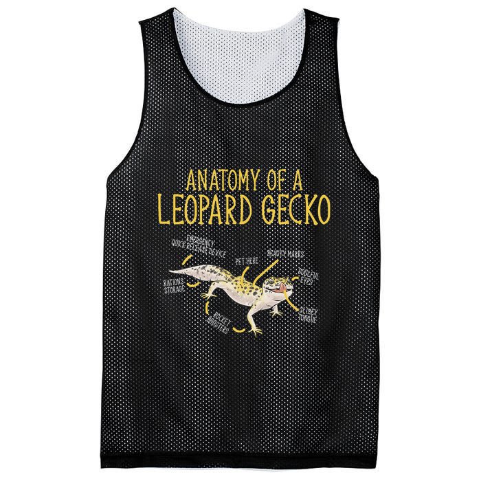 Leopard Gecko Reptile Pet Anatomy Of A Leopard Gecko Mesh Reversible Basketball Jersey Tank
