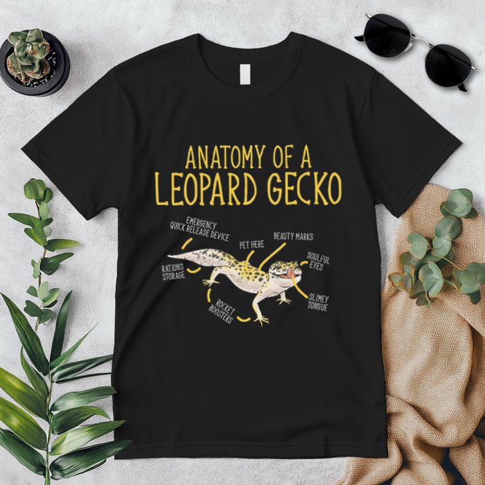 Leopard Gecko Reptile Pet Anatomy Of A Leopard Gecko Premium T-Shirt