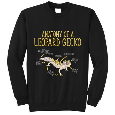 Leopard Gecko Reptile Pet Anatomy Of A Leopard Gecko Tall Sweatshirt