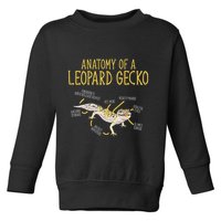 Leopard Gecko Reptile Pet Anatomy Of A Leopard Gecko Toddler Sweatshirt