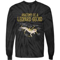 Leopard Gecko Reptile Pet Anatomy Of A Leopard Gecko Tie-Dye Long Sleeve Shirt