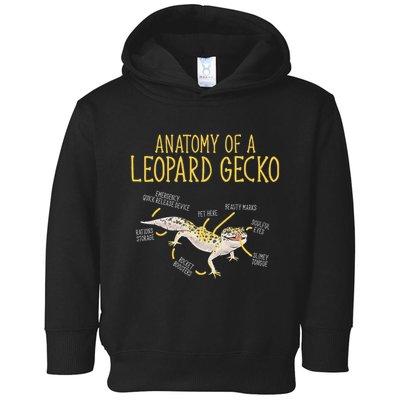 Leopard Gecko Reptile Pet Anatomy Of A Leopard Gecko Toddler Hoodie