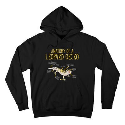 Leopard Gecko Reptile Pet Anatomy Of A Leopard Gecko Tall Hoodie