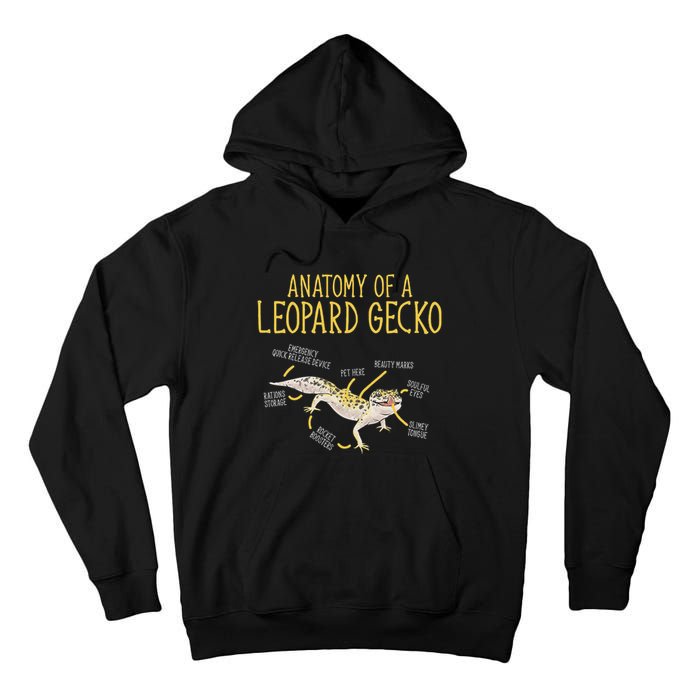 Leopard Gecko Reptile Pet Anatomy Of A Leopard Gecko Tall Hoodie