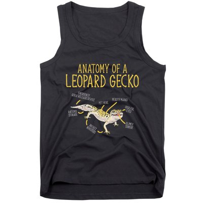 Leopard Gecko Reptile Pet Anatomy Of A Leopard Gecko Tank Top