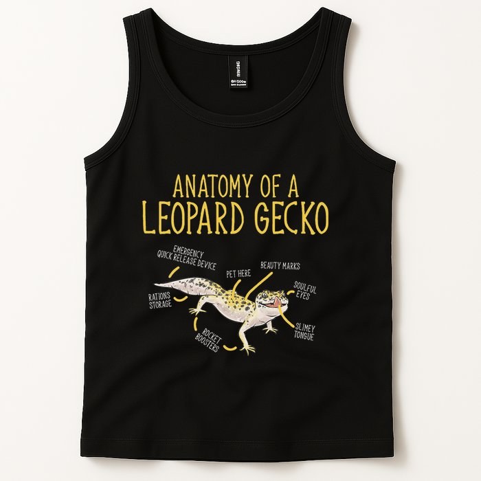 Leopard Gecko Reptile Pet Anatomy Of A Leopard Gecko Tank Top