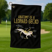Leopard Gecko Reptile Pet Anatomy Of A Leopard Gecko Golf Towel