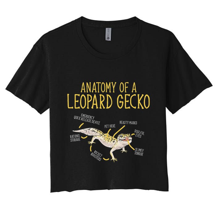 Leopard Gecko Reptile Pet Anatomy Of A Leopard Gecko Crop Top