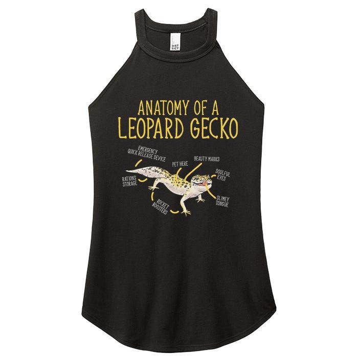 Leopard Gecko Reptile Pet Anatomy Of A Leopard Gecko Women's Perfect Tri Rocker Tank