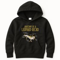 Leopard Gecko Reptile Pet Anatomy Of A Leopard Gecko Kids Hoodie