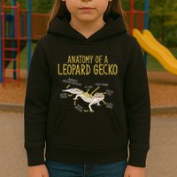 Leopard Gecko Reptile Pet Anatomy Of A Leopard Gecko Kids Hoodie