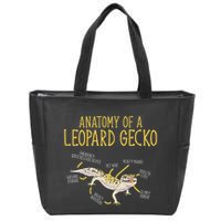 Leopard Gecko Reptile Pet Anatomy Of A Leopard Gecko Zip Tote Bag