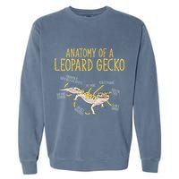 Leopard Gecko Reptile Pet Anatomy Of A Leopard Gecko Garment-Dyed Sweatshirt