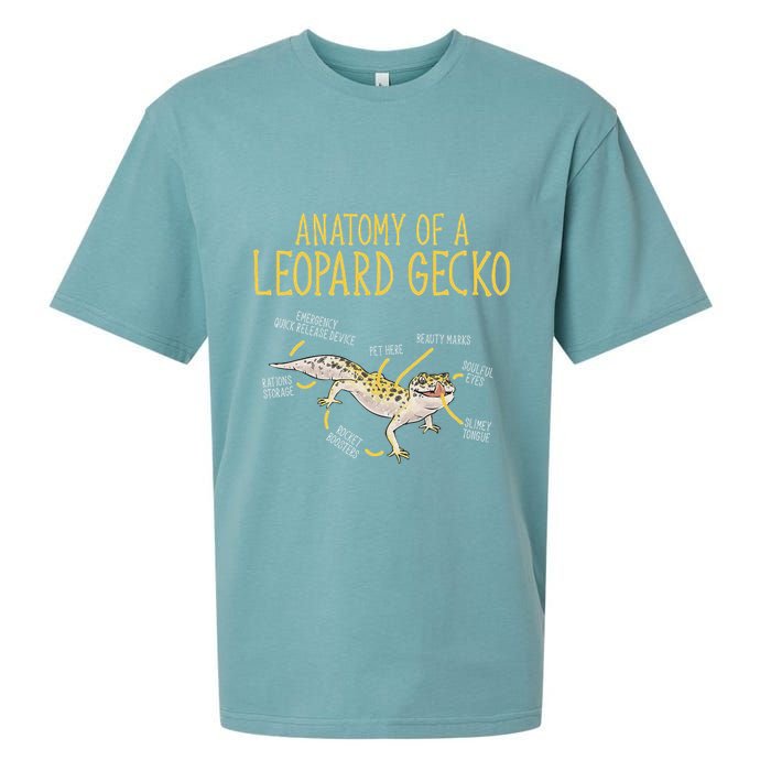 Leopard Gecko Reptile Pet Anatomy Of A Leopard Gecko Sueded Cloud Jersey T-Shirt