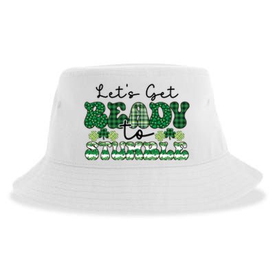 Let's Get Ready To Stumble Plaid St Pattricks Day Sustainable Bucket Hat