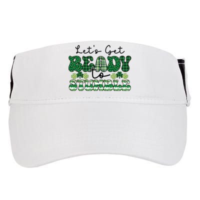 Let's Get Ready To Stumble Plaid St Pattricks Day Adult Drive Performance Visor