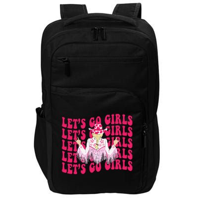 Lets Go Rodeo Western Country Cowgirl Bachelorette Impact Tech Backpack