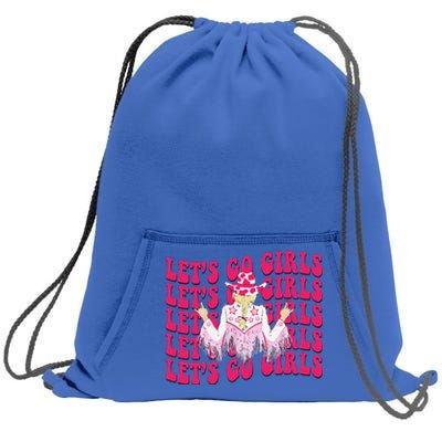 Lets Go Rodeo Western Country Cowgirl Bachelorette Sweatshirt Cinch Pack Bag