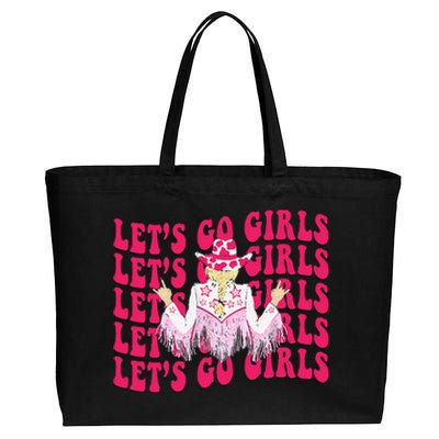 Lets Go Rodeo Western Country Cowgirl Bachelorette Cotton Canvas Jumbo Tote