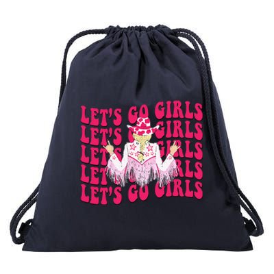 Lets Go Rodeo Western Country Cowgirl Bachelorette Drawstring Bag