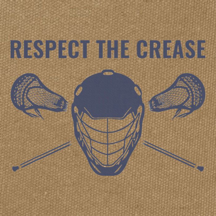 Lacrosse Goalie Respect The Crease Lax Cotton Canvas Backpack