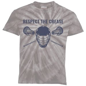 Lacrosse Goalie Respect The Crease Lax Kids Tie-Dye T-Shirt