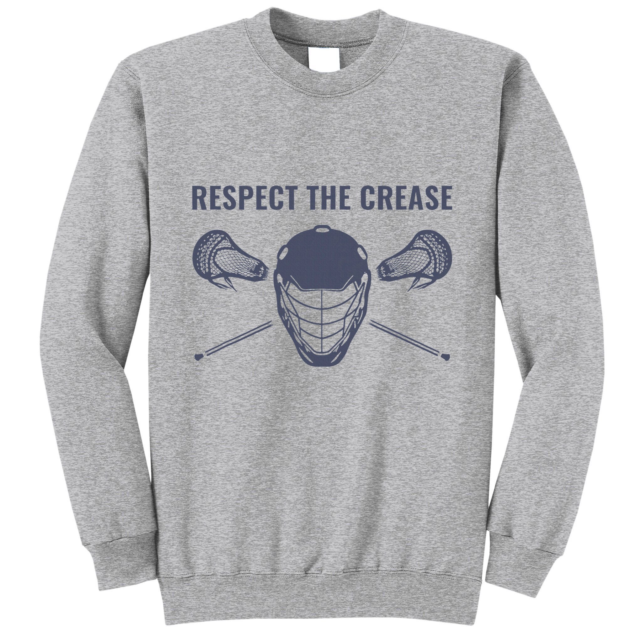 Lacrosse Goalie Respect The Crease Lax Tall Sweatshirt
