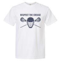 Lacrosse Goalie Respect The Crease Lax Garment-Dyed Heavyweight T-Shirt